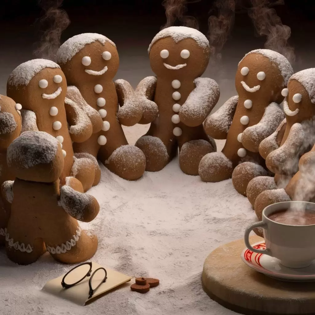 Gingerbread men are great listeners; they're always ready to lend a dough ear.