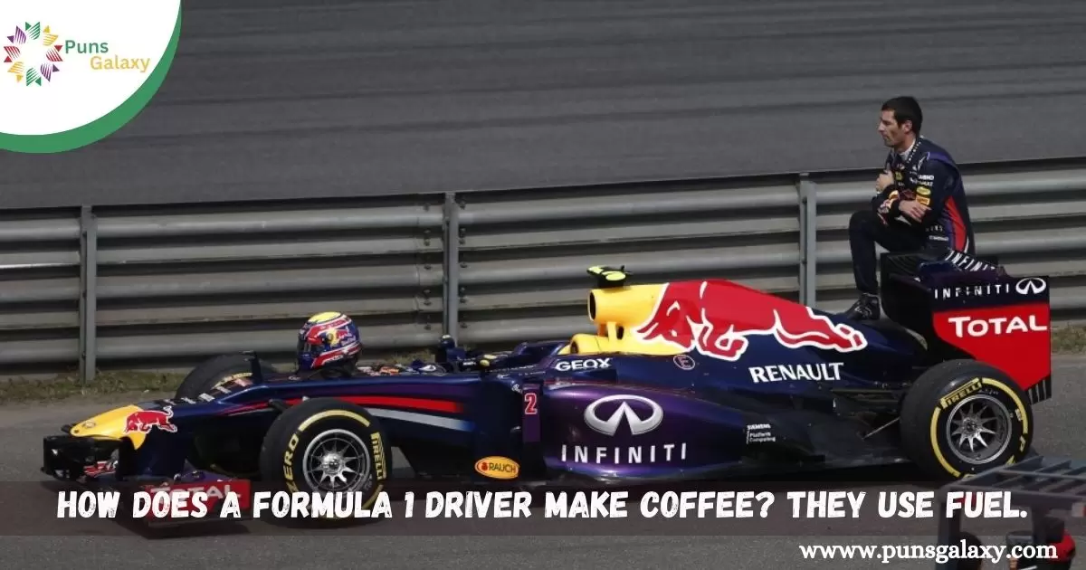 How does a Formula 1 driver make coffee? They use fuel.