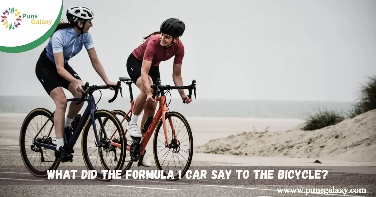 What did the Formula 1 car say to the bicycle? "You're too slow."