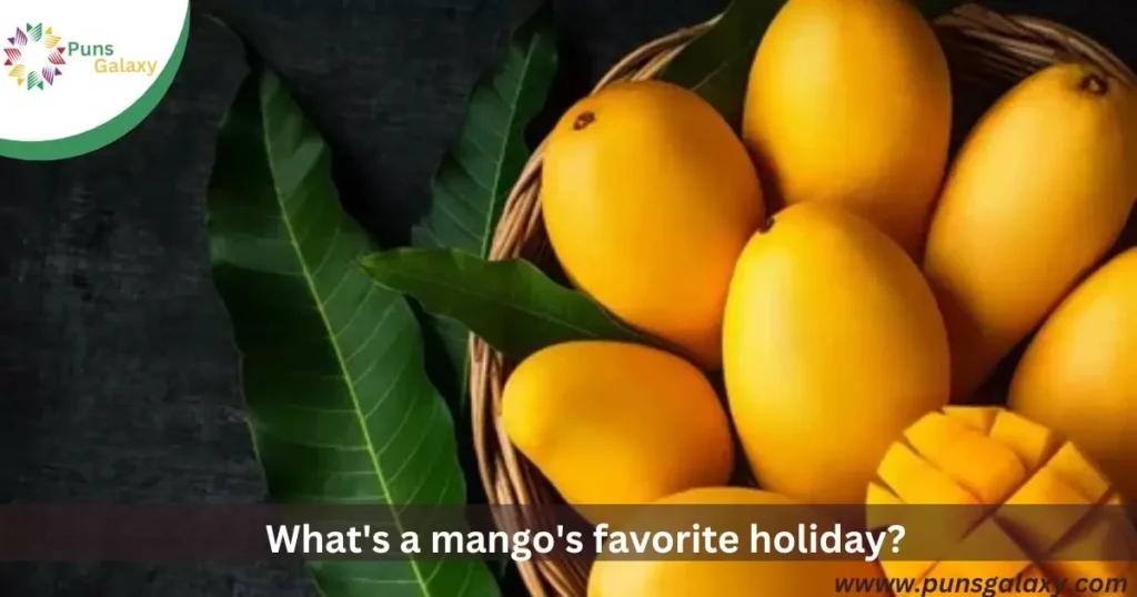 What's a mango's favorite holiday? Mango-ween – it loves dressing up!
