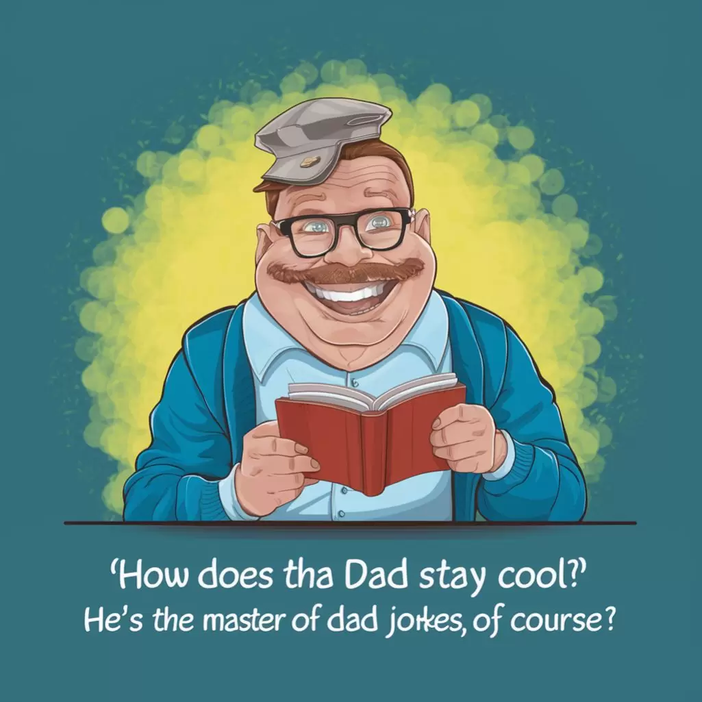 How does a dad stay cool? He's the master of dad jokes, of course!