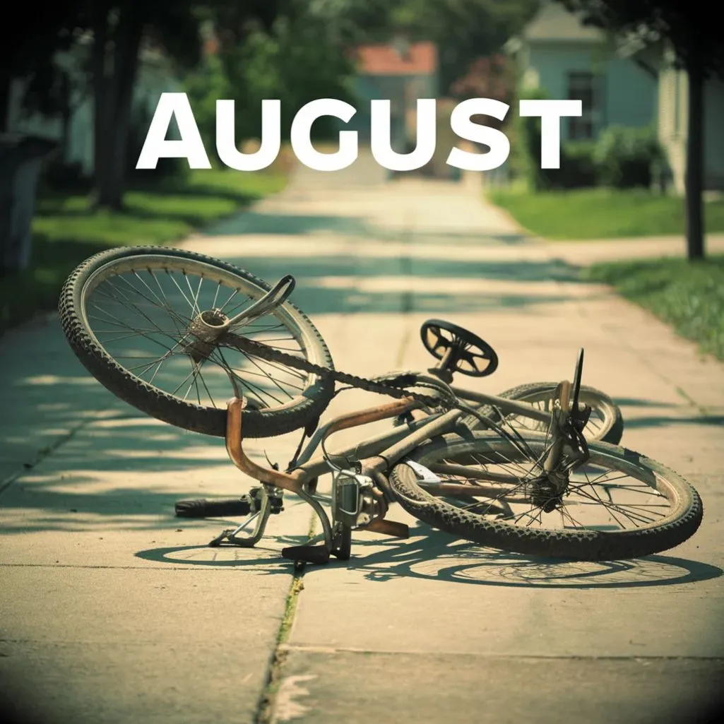 bicycle fall over in August