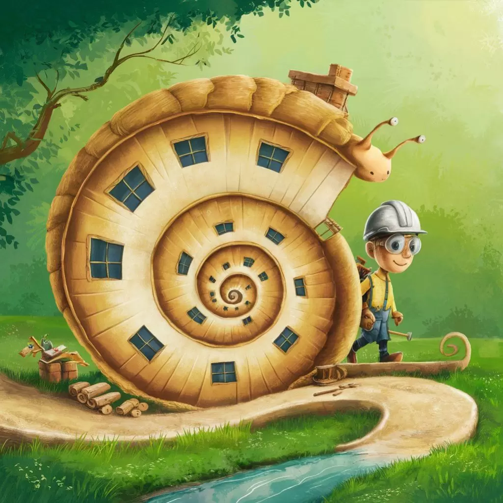 Building the house like a snail’s construction.