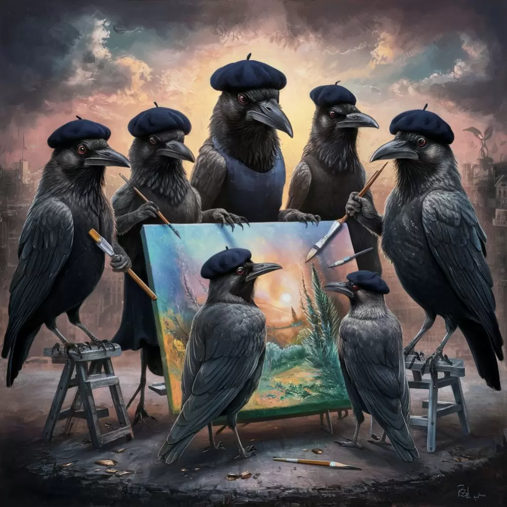 crow become an artist