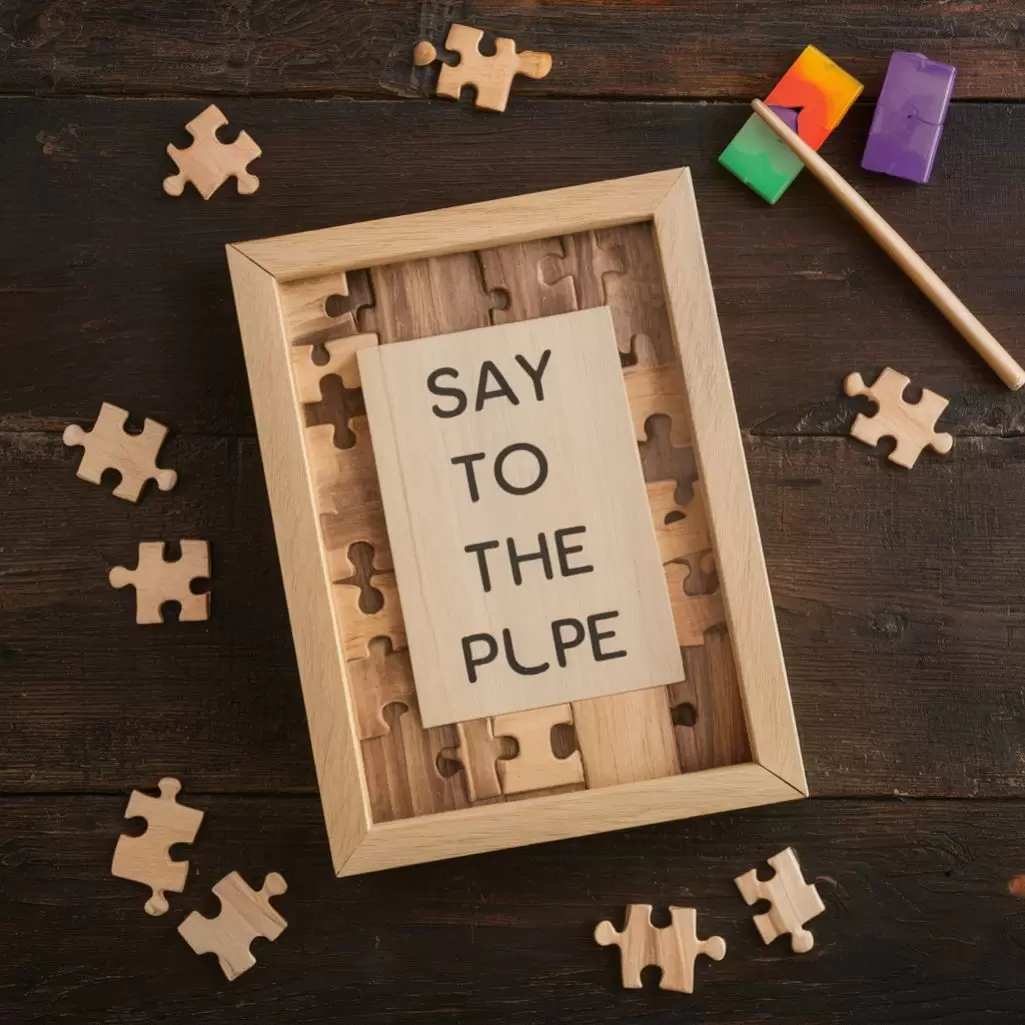 puzzle say to the picture frame