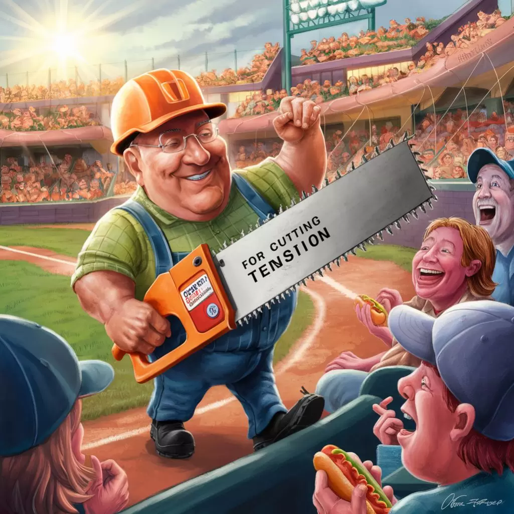 Q: Why did the construction worker bring a saw to the baseball game? A: To cut through the tension in the air!