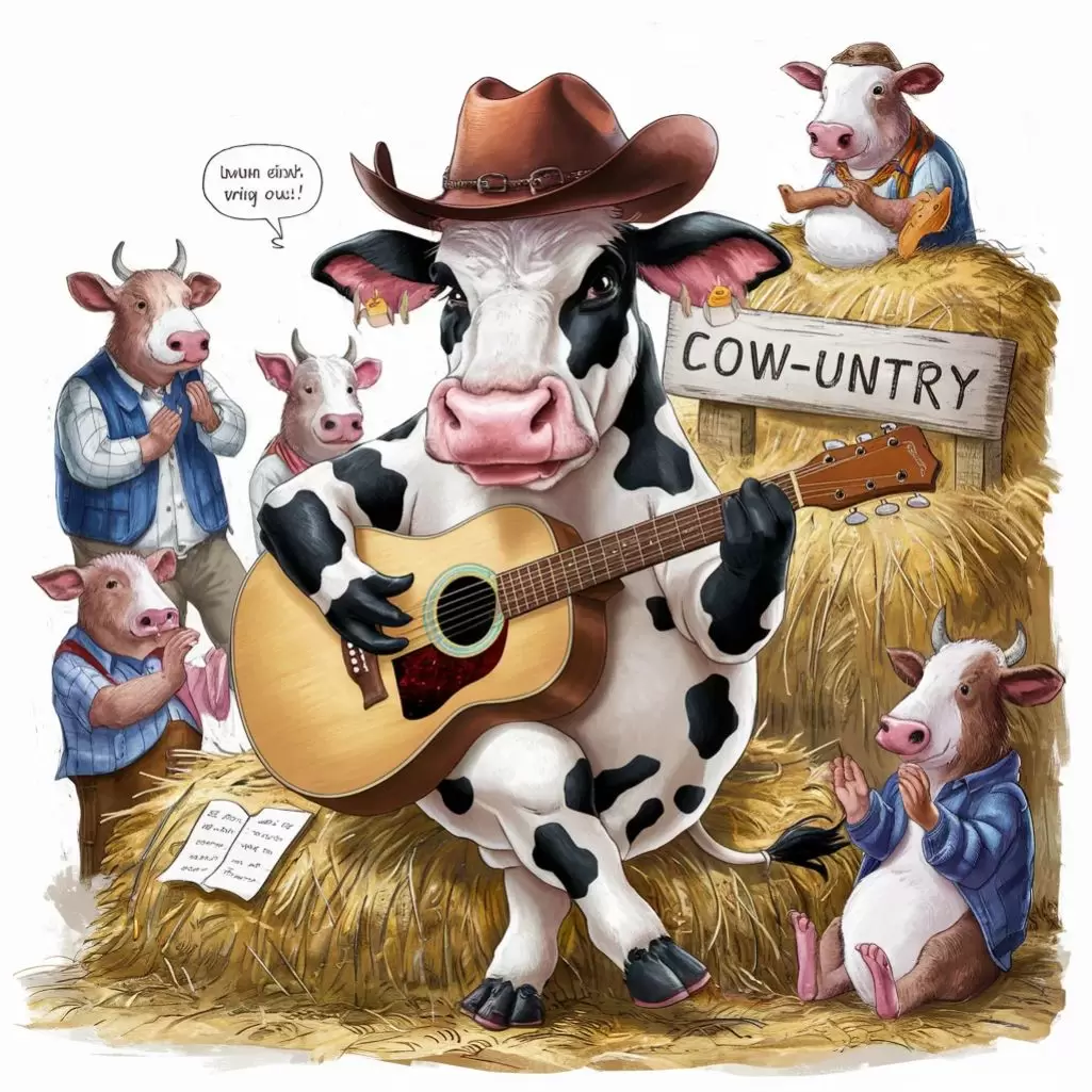 What’s a cow’s favorite type of music? Cow-untry.