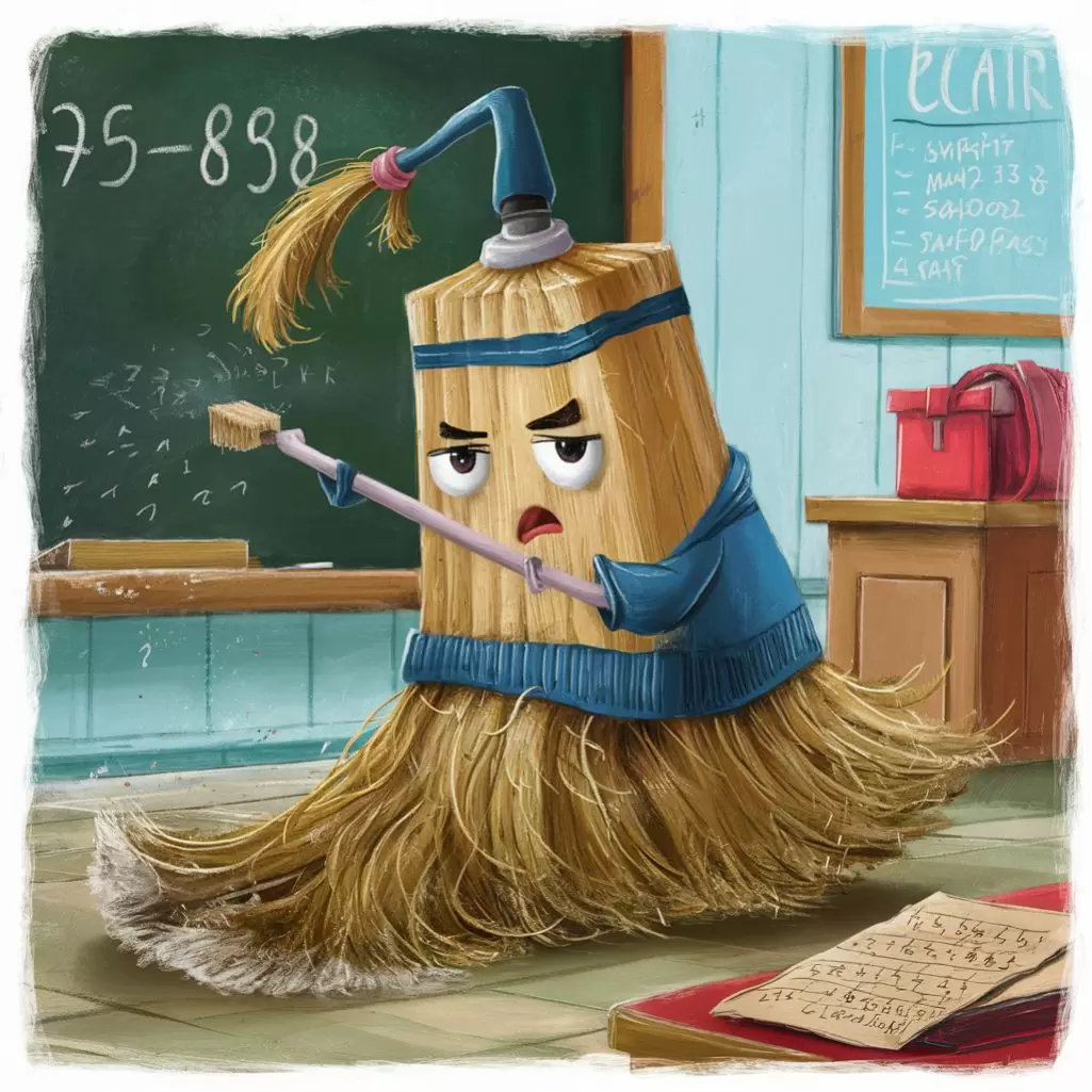 Why did the broom get a poor grade in school? 