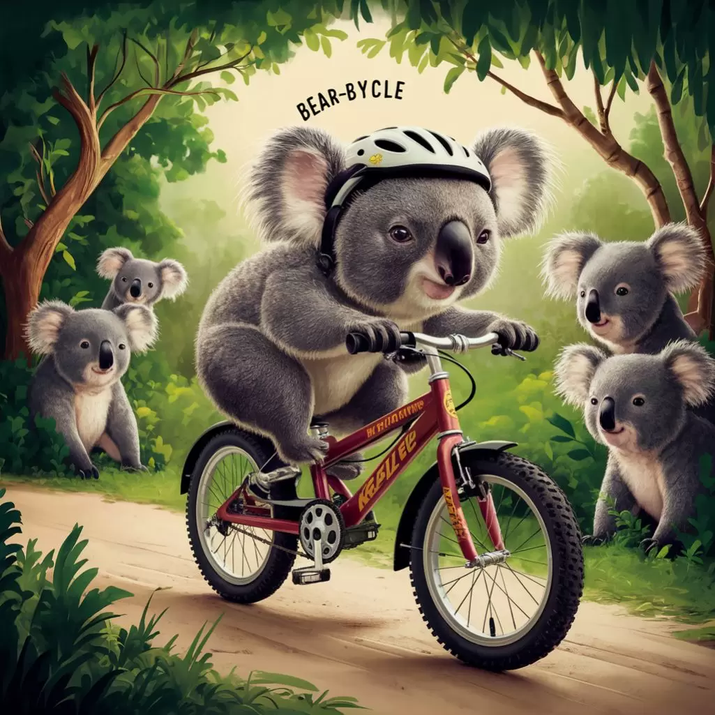 How do koalas get around? On bear-bycles.