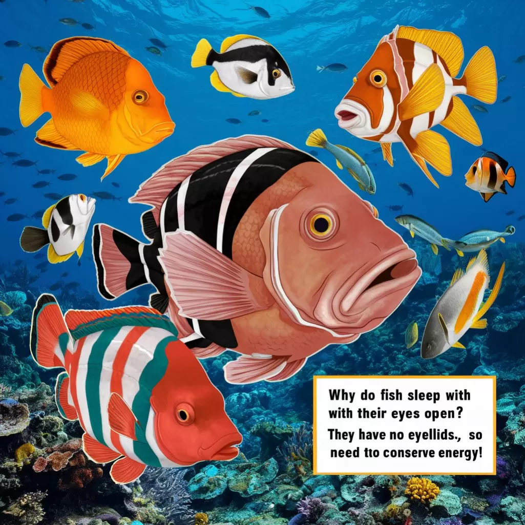 Q: Why do fish sleep with their eyes open