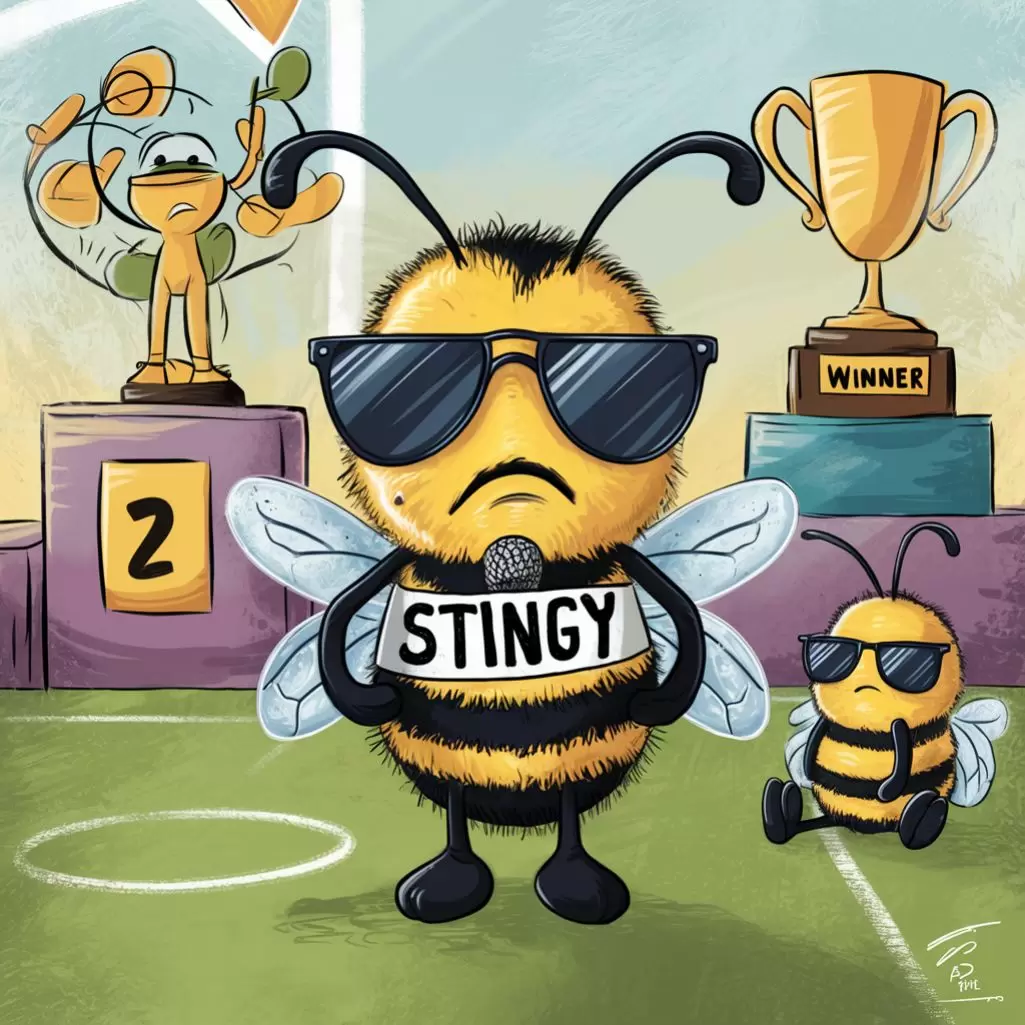 What do you call a bee that's a sore loser? Stingy!